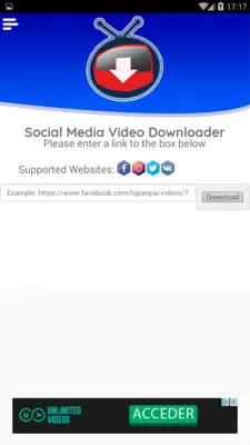 Social Media Video Downloader android App screenshot 1