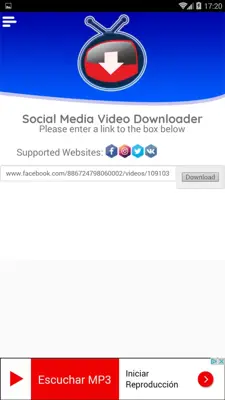 Social Media Video Downloader android App screenshot 2